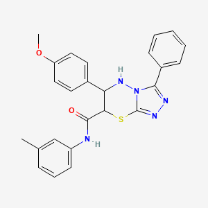 6-(4-methoxyphenyl)-N-(3-methylphenyl)-3-phenyl-6,7-dihydro-5H-[1,2,4]triazolo[3,4-b][1,3,4]thiadiazine-7-carboxamide