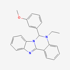 5-Ethyl-6-(3-methoxyphenyl)-5,6-dihydrobenzimidazo[1,2-c]quinazoline