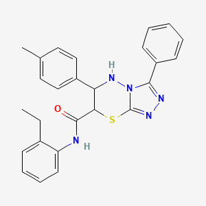 N-(2-ethylphenyl)-6-(4-methylphenyl)-3-phenyl-6,7-dihydro-5H-[1,2,4]triazolo[3,4-b][1,3,4]thiadiazine-7-carboxamide