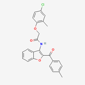 2-(4-chloro-2-methylphenoxy)-N-[2-(4-methylbenzoyl)-1-benzofuran-3-yl]acetamide