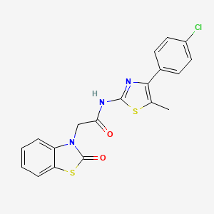 N-[4-(4-chlorophenyl)-5-methyl-1,3-thiazol-2-yl]-2-(2-oxo-1,3-benzothiazol-3(2H)-yl)acetamide