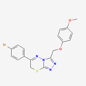 6-(4-bromophenyl)-3-[(4-methoxyphenoxy)methyl]-7H-[1,2,4]triazolo[3,4-b][1,3,4]thiadiazine