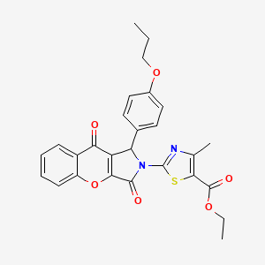 ethyl 2-[3,9-dioxo-1-(4-propoxyphenyl)-3,9-dihydrochromeno[2,3-c]pyrrol-2(1H)-yl]-4-methyl-1,3-thiazole-5-carboxylate