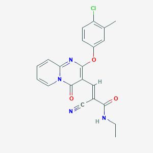 (2E)-3-[2-(4-chloro-3-methylphenoxy)-4-oxo-4H-pyrido[1,2-a]pyrimidin-3-yl]-2-cyano-N-ethylprop-2-enamide