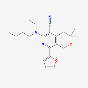 6-[butyl(ethyl)amino]-8-(furan-2-yl)-3,3-dimethyl-3,4-dihydro-1H-pyrano[3,4-c]pyridine-5-carbonitrile