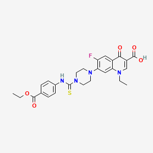 7-(4-{[4-(Ethoxycarbonyl)phenyl]carbamothioyl}piperazin-1-yl)-1-ethyl-6-fluoro-4-oxo-1,4-dihydroquinoline-3-carboxylic acid