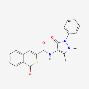 N-(1,5-dimethyl-3-oxo-2-phenyl-2,3-dihydro-1H-pyrazol-4-yl)-1-oxo-1H-isothiochromene-3-carboxamide