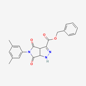 Benzyl 5-(3,5-dimethylphenyl)-4,6-dioxo-1,3a,4,5,6,6a-hexahydropyrrolo[3,4-c]pyrazole-3-carboxylate