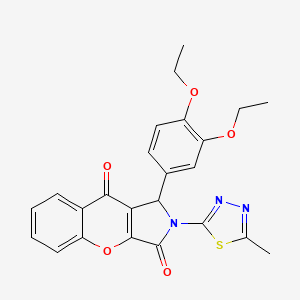 1-(3,4-Diethoxyphenyl)-2-(5-methyl-1,3,4-thiadiazol-2-yl)-1,2-dihydrochromeno[2,3-c]pyrrole-3,9-dione