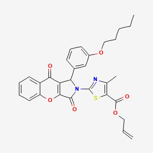 prop-2-en-1-yl 2-{3,9-dioxo-1-[3-(pentyloxy)phenyl]-3,9-dihydrochromeno[2,3-c]pyrrol-2(1H)-yl}-4-methyl-1,3-thiazole-5-carboxylate