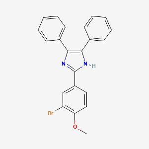 molecular formula C22H17BrN2O B11575495 2-(3-bromo-4-methoxyphenyl)-4,5-diphenyl-1H-imidazole 