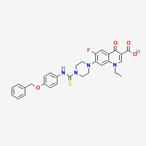 7-(4-{[4-(Benzyloxy)phenyl]carbamothioyl}piperazin-1-yl)-1-ethyl-6-fluoro-4-oxo-1,4-dihydroquinoline-3-carboxylic acid