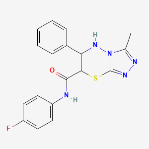 N-(4-fluorophenyl)-3-methyl-6-phenyl-6,7-dihydro-5H-[1,2,4]triazolo[3,4-b][1,3,4]thiadiazine-7-carboxamide