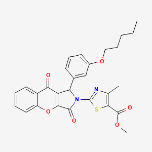 methyl 2-{3,9-dioxo-1-[3-(pentyloxy)phenyl]-3,9-dihydrochromeno[2,3-c]pyrrol-2(1H)-yl}-4-methyl-1,3-thiazole-5-carboxylate