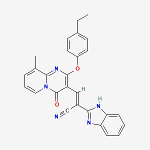 (2E)-2-(1H-benzimidazol-2-yl)-3-[2-(4-ethylphenoxy)-9-methyl-4-oxo-4H-pyrido[1,2-a]pyrimidin-3-yl]prop-2-enenitrile