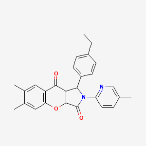 1-(4-Ethylphenyl)-6,7-dimethyl-2-(5-methylpyridin-2-yl)-1,2-dihydrochromeno[2,3-c]pyrrole-3,9-dione