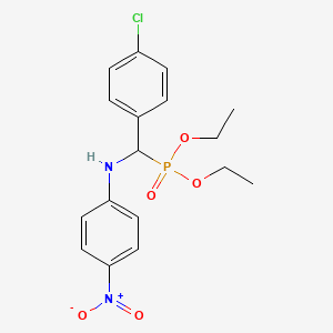 molecular formula C17H20ClN2O5P B11575548 Diethyl 4-chloro-a-(4-nitroanilino)benzylphosphonate CAS No. 71511-66-5