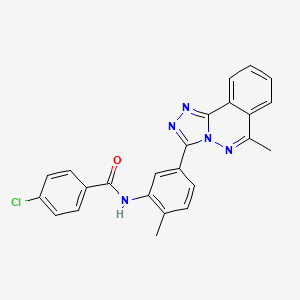 4-chloro-N-[2-methyl-5-(6-methyl[1,2,4]triazolo[3,4-a]phthalazin-3-yl)phenyl]benzamide