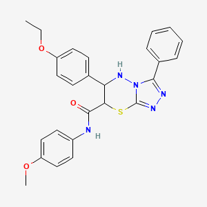 6-(4-ethoxyphenyl)-N-(4-methoxyphenyl)-3-phenyl-6,7-dihydro-5H-[1,2,4]triazolo[3,4-b][1,3,4]thiadiazine-7-carboxamide