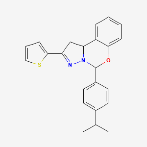 5-(4-Isopropylphenyl)-2-thien-2-yl-1,10b-dihydropyrazolo[1,5-c][1,3]benzoxazine