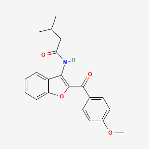 N-[2-(4-methoxybenzoyl)-1-benzofuran-3-yl]-3-methylbutanamide