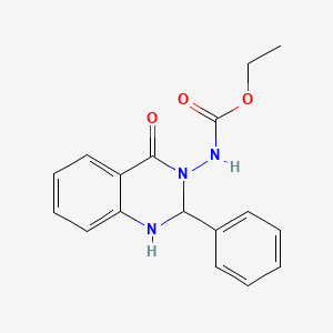 molecular formula C17H17N3O3 B11575654 ethyl 4-oxo-2-phenyl-1,4-dihydroquinazolin-3(2H)-ylcarbamate 