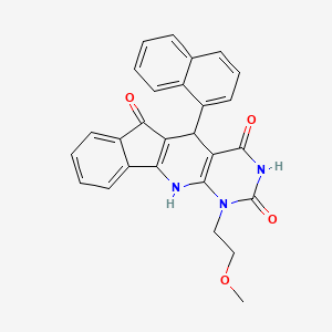 7-(2-methoxyethyl)-2-naphthalen-1-yl-5,7,9-triazatetracyclo[8.7.0.03,8.011,16]heptadeca-1(10),3(8),11,13,15-pentaene-4,6,17-trione