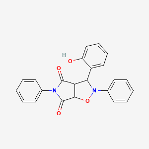 molecular formula C23H18N2O4 B11575703 3-(2-hydroxyphenyl)-2,5-diphenyldihydro-2H-pyrrolo[3,4-d][1,2]oxazole-4,6(3H,5H)-dione 