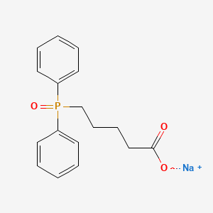 molecular formula C₁₇H₁₈NaO₃P B1157572 Sodium 5-(diphenylphosphinoyl)pentanoate 