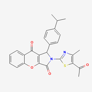 2-(5-Acetyl-4-methyl-1,3-thiazol-2-yl)-1-[4-(propan-2-yl)phenyl]-1,2-dihydrochromeno[2,3-c]pyrrole-3,9-dione