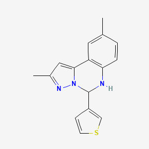 2,9-Dimethyl-5-(thiophen-3-yl)-5,6-dihydropyrazolo[1,5-c]quinazoline