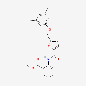 molecular formula C22H21NO5 B11575754 Methyl 2-[({5-[(3,5-dimethylphenoxy)methyl]furan-2-yl}carbonyl)amino]benzoate 