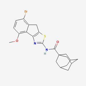 N-{7-Bromo-4-methoxy-8H-indeno[1,2-D][1,3]thiazol-2-YL}adamantane-1-carboxamide