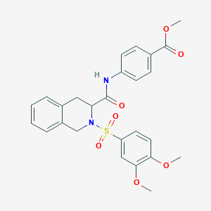 Methyl 4-[({2-[(3,4-dimethoxyphenyl)sulfonyl]-1,2,3,4-tetrahydroisoquinolin-3-yl}carbonyl)amino]benzoate