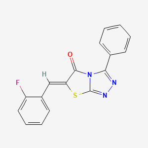 (6Z)-6-(2-fluorobenzylidene)-3-phenyl[1,3]thiazolo[2,3-c][1,2,4]triazol-5(6H)-one