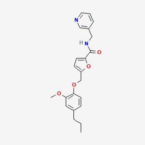 5-[(2-methoxy-4-propylphenoxy)methyl]-N-(pyridin-3-ylmethyl)furan-2-carboxamide