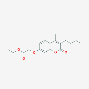 ethyl 2-{[4-methyl-3-(3-methylbutyl)-2-oxo-2H-chromen-7-yl]oxy}propanoate