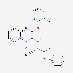 (2E)-2-(1H-benzimidazol-2-yl)-3-[2-(2-methylphenoxy)-4-oxo-4H-pyrido[1,2-a]pyrimidin-3-yl]prop-2-enenitrile