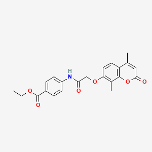 ethyl 4-({[(4,8-dimethyl-2-oxo-2H-chromen-7-yl)oxy]acetyl}amino)benzoate