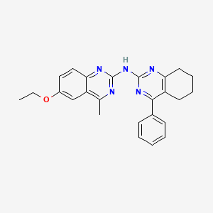 molecular formula C25H25N5O B11575889 6-ethoxy-4-methyl-N-(4-phenyl-5,6,7,8-tetrahydroquinazolin-2-yl)quinazolin-2-amine 