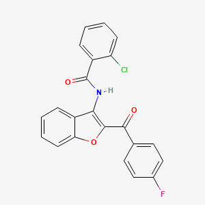 2-chloro-N-[2-(4-fluorobenzoyl)-1-benzofuran-3-yl]benzamide