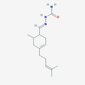 molecular formula C15H25N3O B11575921 (2E)-2-{[6-methyl-4-(4-methylpent-3-en-1-yl)cyclohex-3-en-1-yl]methylidene}hydrazinecarboxamide 