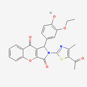 2-(5-Acetyl-4-methyl-1,3-thiazol-2-yl)-1-(3-ethoxy-4-hydroxyphenyl)-1,2-dihydrochromeno[2,3-c]pyrrole-3,9-dione