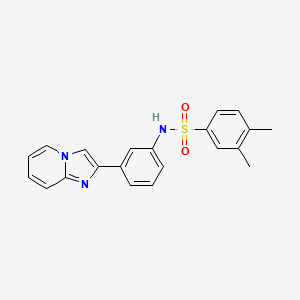 N-(3-(imidazo[1,2-a]pyridin-2-yl)phenyl)-3,4-dimethylbenzenesulfonamide