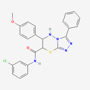 N-(3-chlorophenyl)-6-(4-methoxyphenyl)-3-phenyl-6,7-dihydro-5H-[1,2,4]triazolo[3,4-b][1,3,4]thiadiazine-7-carboxamide