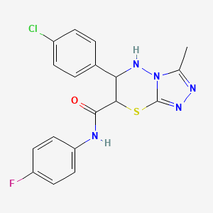 6-(4-chlorophenyl)-N-(4-fluorophenyl)-3-methyl-6,7-dihydro-5H-[1,2,4]triazolo[3,4-b][1,3,4]thiadiazine-7-carboxamide