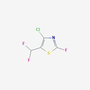 molecular formula C4HClF3NS B011576 4-氯-5-(二氟甲基)-2-氟噻唑 CAS No. 105315-45-5