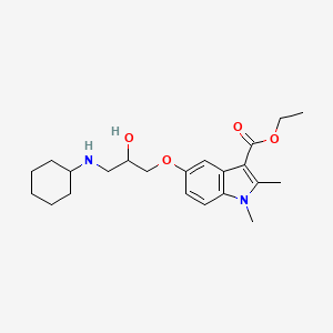 ethyl 5-[3-(cyclohexylamino)-2-hydroxypropoxy]-1,2-dimethyl-1H-indole-3-carboxylate