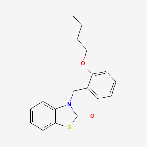 molecular formula C18H19NO2S B11576053 3-(2-butoxybenzyl)-1,3-benzothiazol-2(3H)-one 