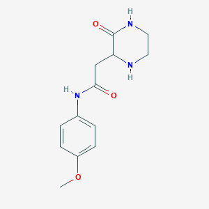 molecular formula C13H17N3O3 B11576055 N-(4-methoxyphenyl)-2-(3-oxopiperazin-2-yl)acetamide 